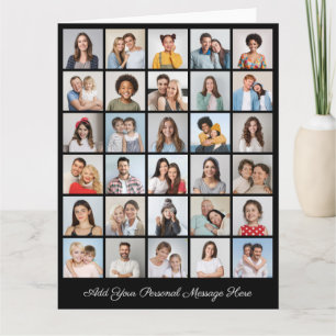 Tarjeta Crea tu propio Collage de fotos de 30 añada tu sal