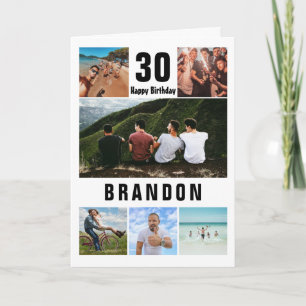 Tarjeta Crea tu propio cumpleaños con collage de fotos