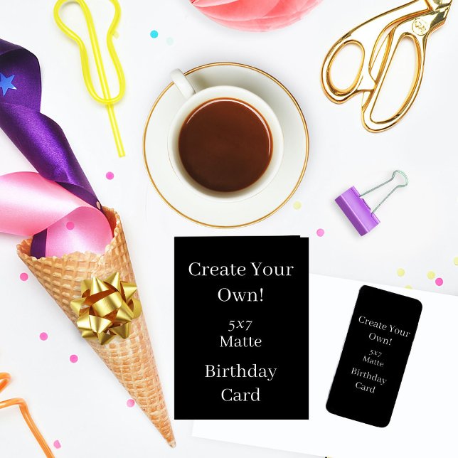 Tarjeta Crea tu propio cumpleaños negro (Subido por el creador)