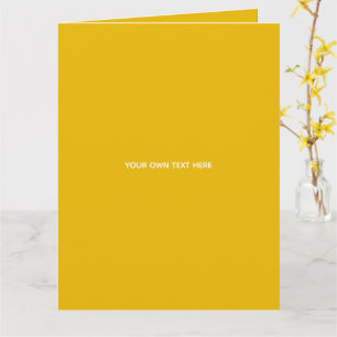 Tarjeta Crea tu propio diseño amarillo personalizado