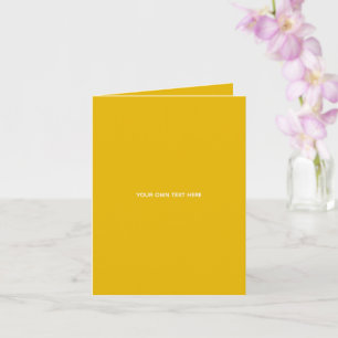 Tarjeta Crea tu propio diseño amarillo personalizado