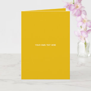 Tarjeta Crea tu propio diseño amarillo personalizado