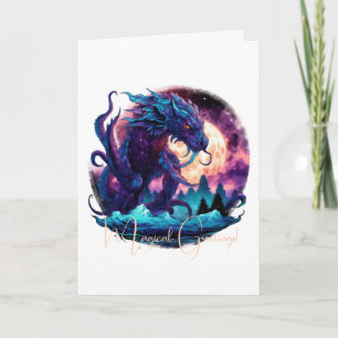 Tarjeta Crea tu propio dragón de agua kraken mítico