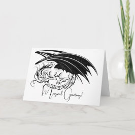 Tarjeta Crea tu propio dragón negro