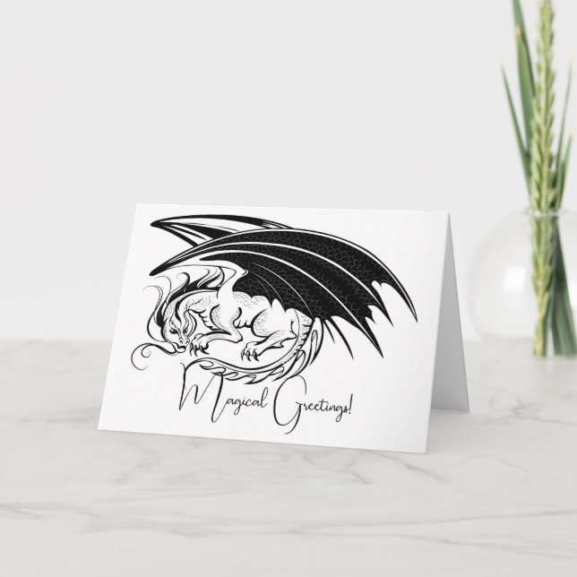 Tarjeta Crea tu propio dragón negro (Anverso)