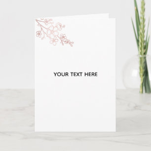 Tarjeta Crea tu propio elegante blanco