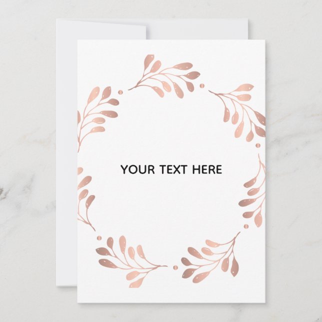 Tarjeta Crea tu propio elegante blanco (Anverso)