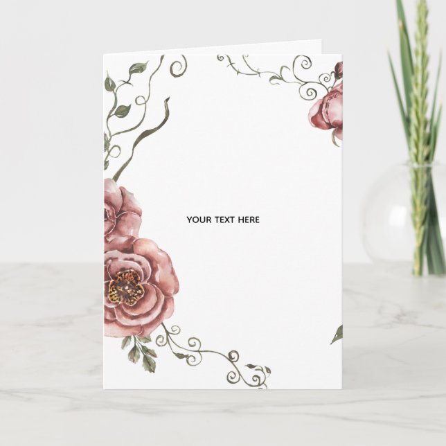 Tarjeta Crea tu propio floral  (Anverso)