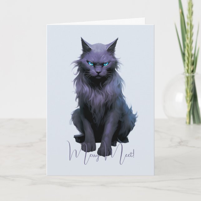 Tarjeta Crea tu propio gato negro mágico (Anverso)