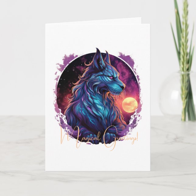 Tarjeta Crea tu propio gato salvaje sith mítico (Anverso)