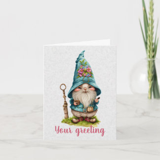 Tarjeta Crea tu propio gnomo lindo de primavera