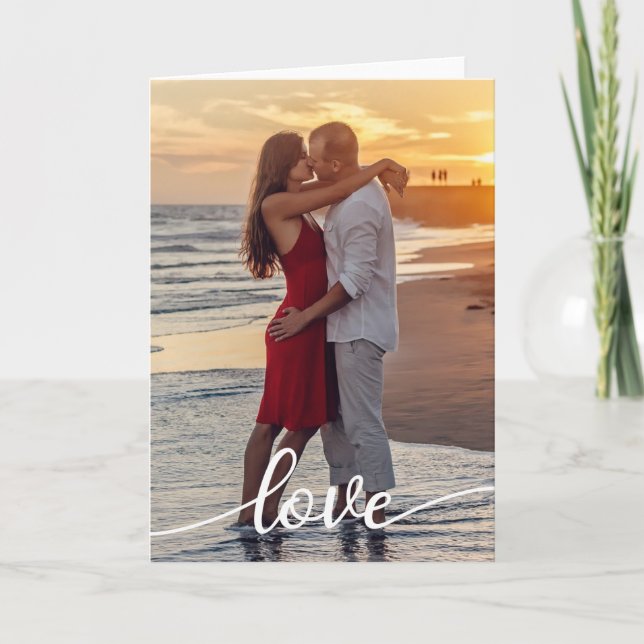 Tarjeta Crea tu propio guión de amor Foto de pareja románt (Anverso)