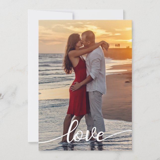Tarjeta Crea tu propio guión de amor Foto de pareja románt (Anverso)