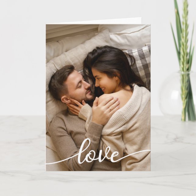 Tarjeta Crea tu propio guión de amor Foto de pareja románt (Anverso)