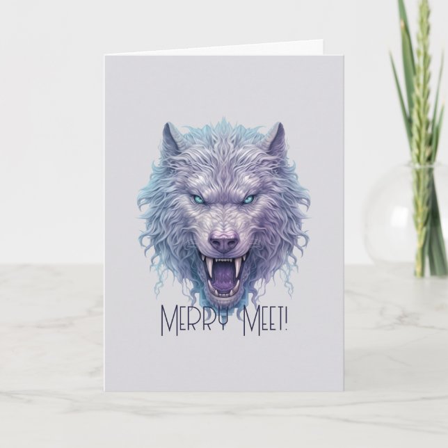 Tarjeta Crea tu propio Lobo Púrpura Malvado (Anverso)