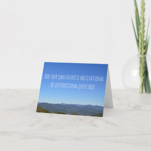 Tarjeta Crea tu propio mensaje Horizonte montañoso escénic