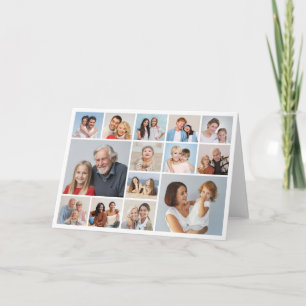 Tarjeta Crea tu propio saludo de 14 Collages de fotos
