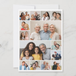 Tarjeta Crea tu propio saludo de 14 Collages de fotos