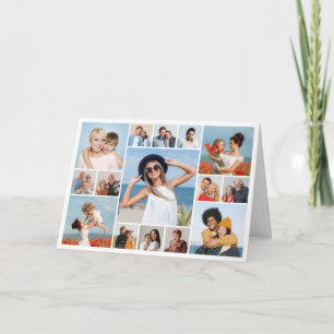 Tarjeta Crea tu propio saludo de 15 Collages de fotos