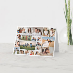 Tarjeta Crea tu propio saludo de 20 Collages de fotos
