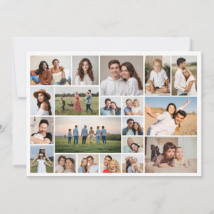 Tarjeta Crea tu propio saludo de 20 Collages de fotos