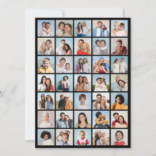 Tarjeta Crea tu propio saludo de 35 Collages de fotos