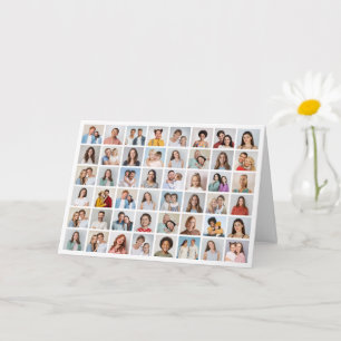 Tarjeta Crea tu propio saludo de 48 Collages de fotos