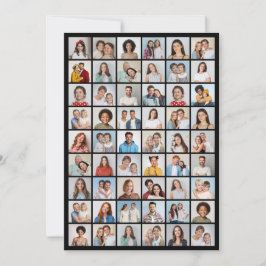 Tarjeta Crea tu propio saludo de 54 Collages de fotos