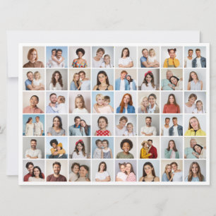 Tarjeta Crea tu propio saludo de collage de 48 fotos