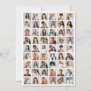 Tarjeta Crea tu propio saludo de collage de 54 fotos