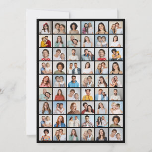 Tarjeta Crea tu propio saludo de collage de 54 fotos