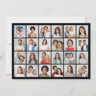 Tarjeta Crea tu propio saludo de Collage de fotos de 24