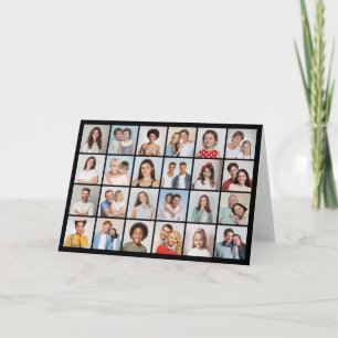 Tarjeta Crea tu propio saludo de Collage de fotos de 24