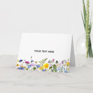 Tarjeta Crea tus propias flores coloridas