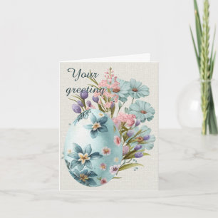 Tarjeta Crea tus propias flores silvestres y vacaciones de