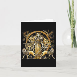 Tarjeta Creaciones Nórdicas Míticas Freyja Diosa Nórdica D