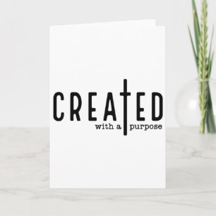 Tarjeta Creado Con Un Propósito Jesús Dios Fe Cristiana E