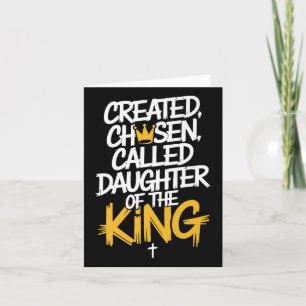 Tarjeta Creado Elegido Llamado Hija De La Prima King