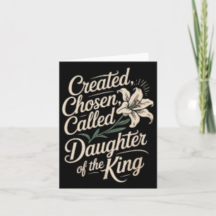 Tarjeta Creado Elegido Llamado Hija De La Prima King