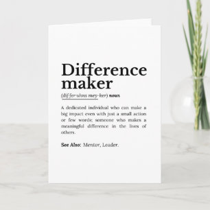 Tarjeta Creador de diferencias - Cotización Inspiradora