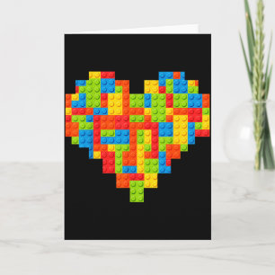 Tarjeta Creador de ladrillos Corazón Bloques de San Valent