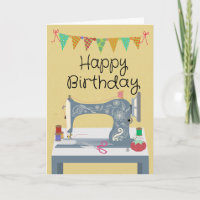 Creador de máquina de coser de cumpleaños