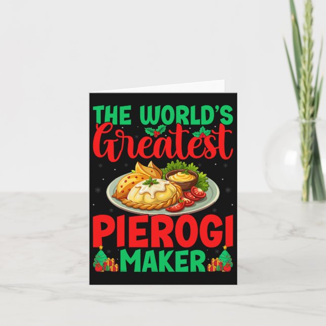 Tarjeta Creador de Pierogi más grande del mundo Comida pol (Anverso)