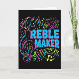 Tarjeta Creador de triples Camiseta divertida de música Pu