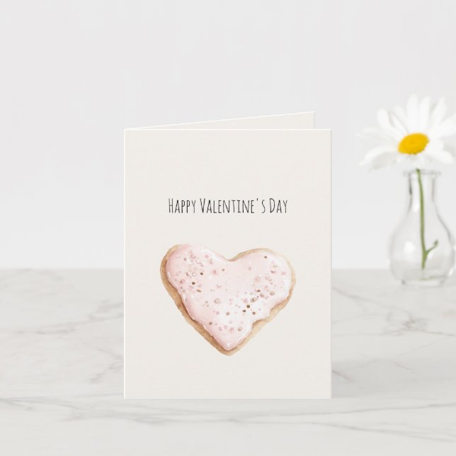Tarjeta Cream Blush Pink Heart Valentine's Day (Planta pequeña)