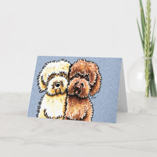 Tarjeta Cream Chocolate Labradoodles
