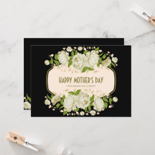 Tarjeta Cream Floral Happy Mother's Day Card