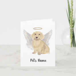 Tarjeta Cream Long Haired Dachshund Memorial de Solidarida