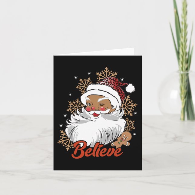 Tarjeta Crean a los Navidades afroamericanos negros (Anverso)