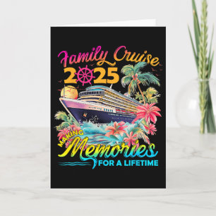 Tarjeta Creando Recuerdos Para Un Crucero Familiar De Por 